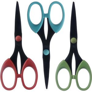 Roellgs 3 Pack Scissors Ultra Sharp Titanium Coated Blades Soft Comfort Grip Multifunction Scissors