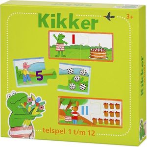 De wereld van Kikker Telspel - educatief spel | Leeftijd 3+ | 24 stukken, 12 puzzels | Gebaseerd op de boeken van Max Velthuijs