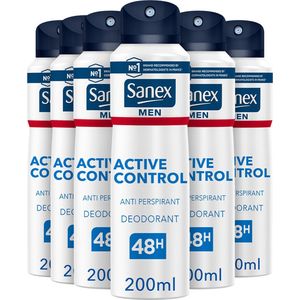 Sanex - Men Deodorant Spray - Active Control - 6x 200 ml