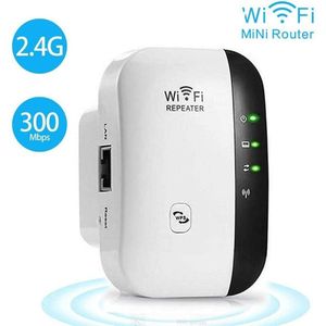 DrPhone WR2 -  WIFI Repeater - Wi-Fi Versterker – Groter Bereik - 300Mbps – TV – Gaming – Computer - Wit