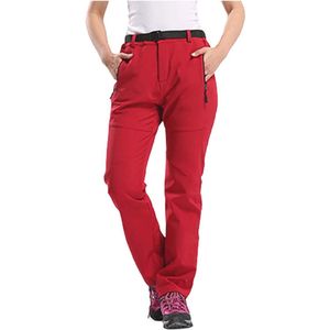 Dames Wandelbroek - Waterdichte Softshellbroek, Thermisch, Gevoerd, Grote Maten, Zip Off, Stretch, Trekkingbroek voor Outdoor