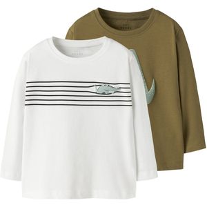 Top - Multicolor - Jersey - 2-Pack - Lange Mouwen - Loose Fit