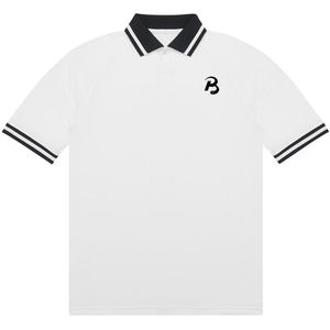 Badèl Sportpolo Unisex – Padel Kleding – Ademend & Duurzaam – Wit - Maat S