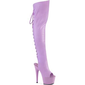 Pleaser - ADORE-3019 Plateau Overknee Laarzen - US 5 - 35 Shoes - Paars