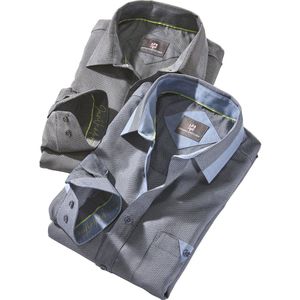 Jan Vanderstorm - JORLAN - Overhemden - Zwart - Set van 2