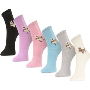 Alpaca-wollen sokken (Maat 36-41) - 3 Paar - Dun - Zwart - American Alpaca - Vrouwen