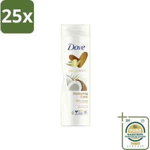 25 x Dove Bodylotion - Nourishing Secrets - Restoring Ritual - Kokos & Amandel - 400 ml - Grootverpakking - Exfolierende Body Scrub - Huidverzorging - Body Scrub - Huidverzorging - Huidverzorging