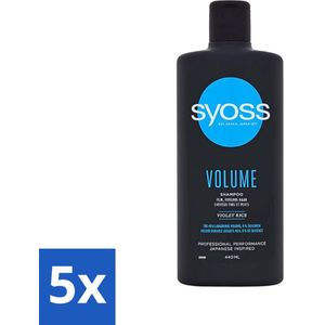 5 x Syoss Volume Shampoo - Shampoo - Volumeverhogend - 440 ml - Shampoo Voor Fijn Haar - Volume Shampoo Voor Vrouwen