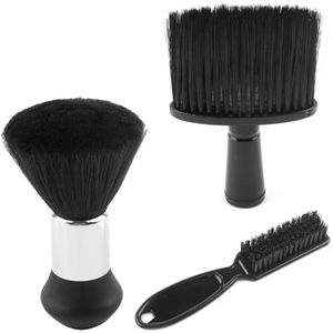 TRANKIELO® - Nekborstelset 3-Delig – Zachte Haarborstels – Kappersaccessoires – Haar en Stofverwijdering – Geschikt voor Salons en Thuisgebruik