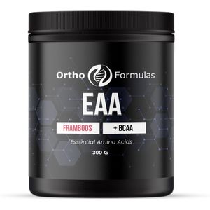EAA + BCAA - 300 gram - 23 servings - Framboos - Essentiele aminozuren - L-leucine - L-fenylalanine - L-lysine - L-valine - L-threonine - L-isoleucine - L-methionine - L-histidine - L-tryptofaan - Vegan