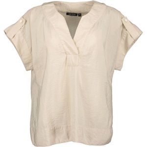 Blue Seven dames - Blouse 180269 beige v-hals KM - maat 46