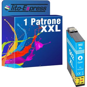 PlatinumSerie 1x inkt cartridge alternatief voor Epson 502 XL 502XL Cyan Expression Home XP- 2860 2865 2880 2885 5100 5105 5115 5150 5155