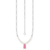 Thomas Sabo - KE2207-082-9-L45V - Ketting - 925 Zilver - Goldbär Roze - 40+5 cm