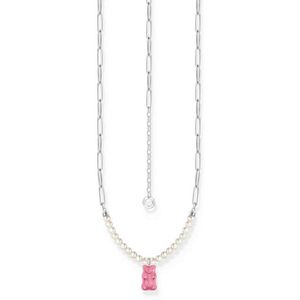 Thomas Sabo - KE2207-082-9-L45V - Ketting - 925 Zilver - Goldbär Roze - 40+5 cm
