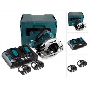 Makita DHS 782 PF2J Accu handcirkelzaag 36V (2x18V) 190 mm borstelloos in Makpac + 2x 3.0 Ah accu + dubbele lader