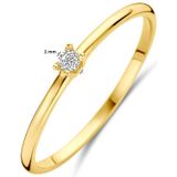 Ring Zirkonia 14K Geelgoud