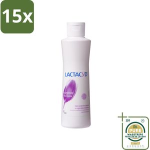 15 x Lactacyd – Kalmerend – Verzachtend – 250 ml - Grootverpakking - Kalmerende Wasemulsie - Intieme Verzorging - Jeuk Verlichten - Roodheid Verlichten - Irritatie Verlichten