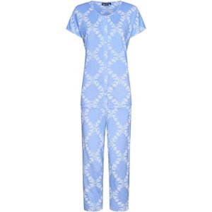 Duurzame geruite doorknooppyjama - Blauw - Maat - 38
