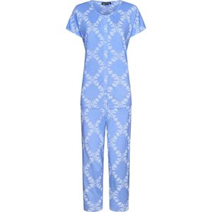 Duurzame geruite doorknooppyjama - Blauw - Maat - 52