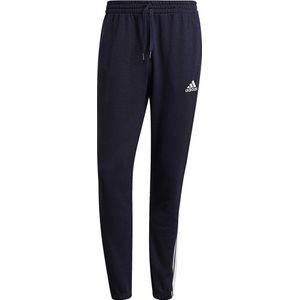 Adidas essentials french terry tapered 3-stripes broek in de kleur marine.