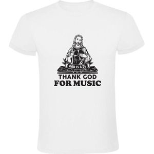 God is a DJ t-shirt Heren | muziek | dance | house | club | festival | discotheek | music | Wit