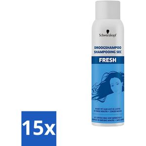 15 x Schwarzkopf - Droogshampoo - Fresh - 150ml - Droogshampoo Voor Dagelijks Gebruik