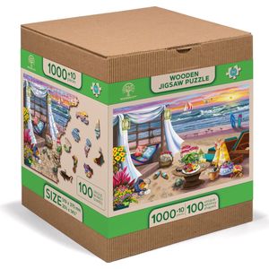 Wooden City Zomertijd XL - Houten Vormpuzzel - 52x37,5 cm - 1010 Stukjes