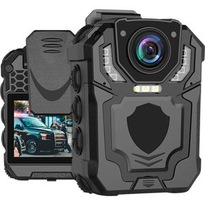 Bodycam - Action Cam - Bewegingsdetectie - 180º Draaibare Lens - Bodycam Politie - Spycam - Full HD - Zwart