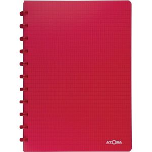 Atoma Trendy schrift, ft A4, 144 bladzijden, commercieel geruit, transparant rood