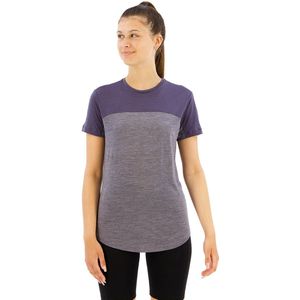 Icebreaker Merino 125 Cool-lite Sphere Iii Colour Block T-shirt Met Korte Mouwen Grijs L Vrouw