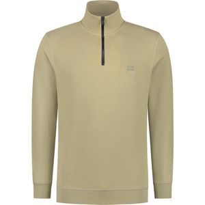 BOSS - Zetrust Half Zip Trui Groen - Heren - Maat M - Regular-fit