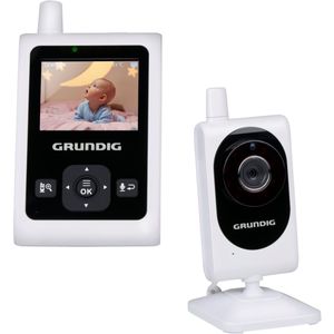 Grundig Video Babyfoon met Camera - Baby Monitor met 2-inch Kleurenscherm - Babyphone met Nachtzicht, Temperatuurweergave en Terugspreekfunctie - Wit