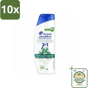 10 x Head & Shoulders - Shampoo - 2-in-1 - Jeukende Hoofdhuid - Anti-Roos - 300 ml - Grootverpakking - Anti-roos Shampoo - Hoofdoorzaak Roos - Jeukende Hoofdhuid - 2-in-1 Shampoo - Hoofdhuid Balans