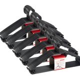 Plasticforte - Kledinghangers - Zwart - Set van 50 - Kunststof - 40,5 cm