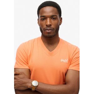 Superdry - Vintage Logo - Vee T-shirt - Oranje - Korte Mouwen
