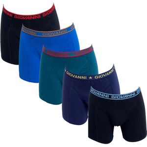 Giovanni heren boxershorts | 5-pack | MAAT XXL | M34 zwart/marine/groen/turquoise/zwart