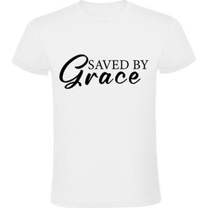 Saved by grace Heren T-shirt - christelijk - gebed - jezus - god - geloof