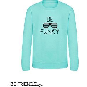 Be Friends Sweater - Be funky - Kinderen - Mint groen - Maat 1-2 jaar