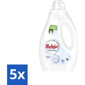 Robijn - Stralend Wit - Vloeibaar Wasmiddel - 20 Wasbeurten - Bulkverpakking - 5 stuks
