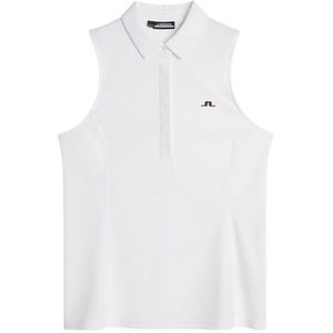 J.lindeberg Dena Mouwloze Poloshirt Voor Dames Wit L Vrouw