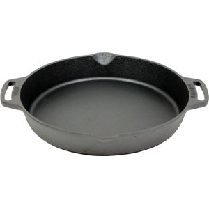 Valhal Outdoor Skillet / Koekenpan, 2 handvatten - gietijzer, diameter 25cm - VH25H