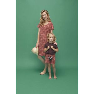 Charlie Choe meisjes pyjama Let's Go Wild Tigers Brown Blushed Terra