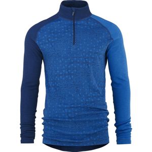 Bula Geo Zip shirt merino wol – donkerblauw - maat S