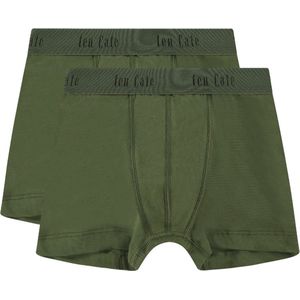 Basics shorts army green 2 pack voor Jongens | Maat 170/176
