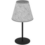 EGLO Alsager Tafellamp - E27 - 39,5 cm - Zwart/Grijs - Vilt/Staal