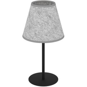 EGLO Alsager Tafellamp - E27 - 39,5 cm - Zwart/Grijs - Vilt/Staal