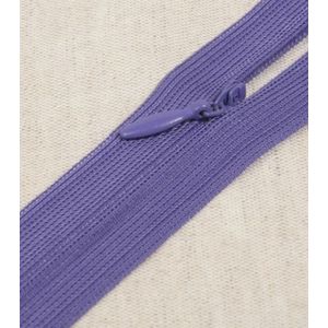 Blinde rits 40cm - violet paars - naadverdekte rits - verstelbaar