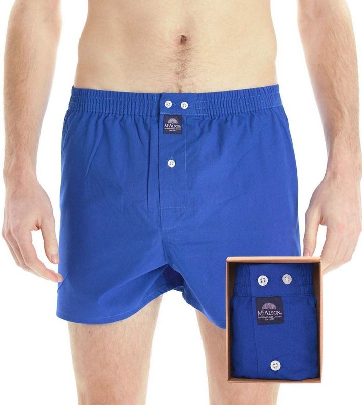 McAlson - Boxer Classic - Royal Blue - Geweven Boxer