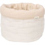 Little Dutch - Pure Commodemandje Groot - Soft Beige Streep - Opbergmand