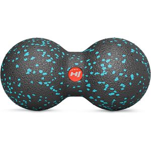 Hop-Sport Dubbele Massagebal EPP HS-D008MB 80 mm - Fasciabal voor Triggerpointtherapie en Zelfmassage (Zwart / Blauw)